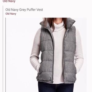 Grey Puffy Old Navy Vest